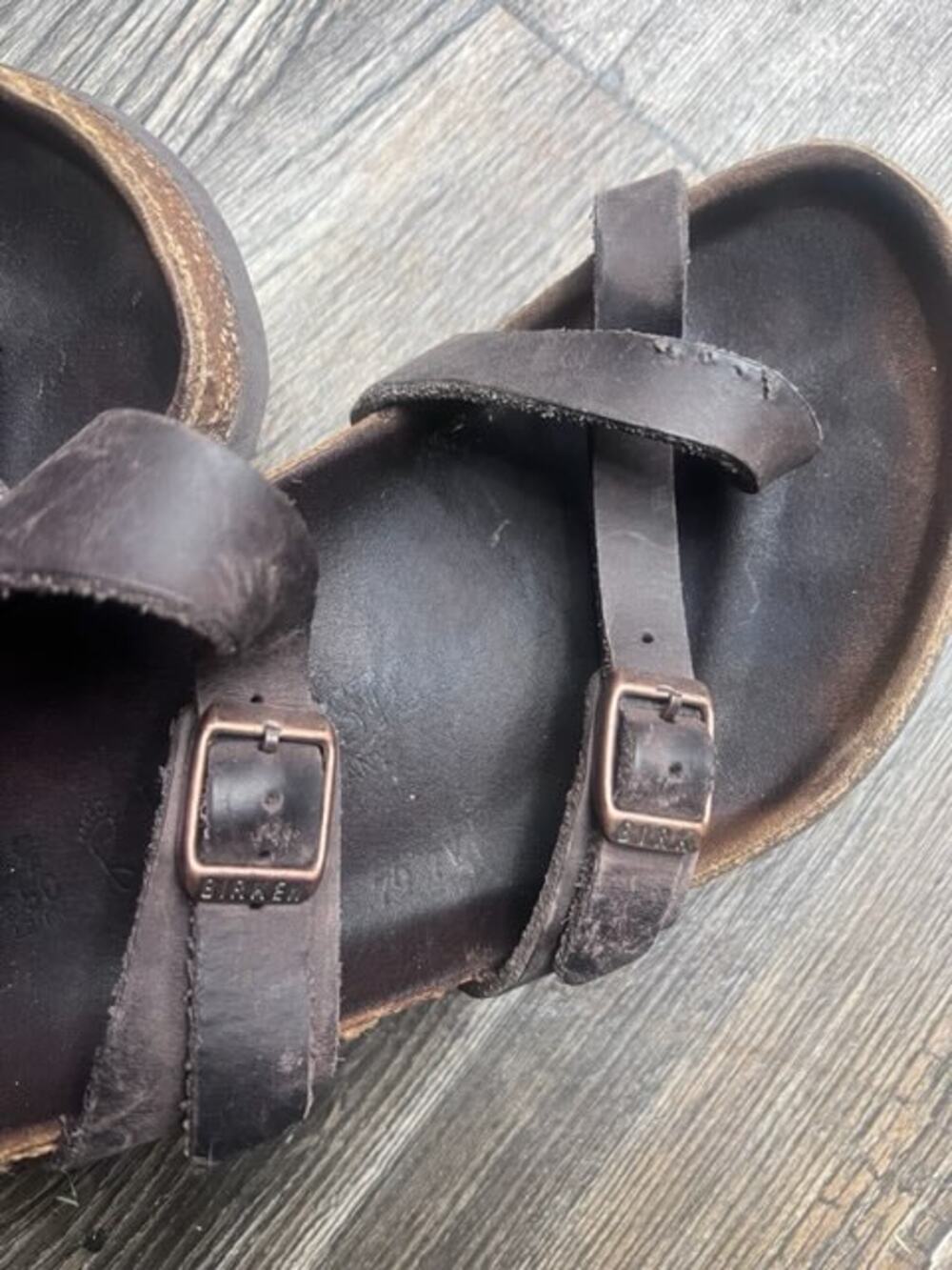 Birkenstock Multi Strap Sandals Womens 8 / EU 39 Dark Brown Leather - Picture 3 of 5